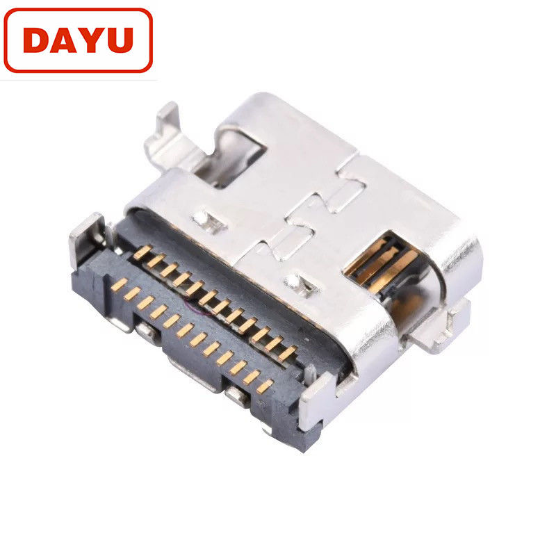 SMT PCB Mount 24 Pin Female Connector , 3.0 Usb Type C Female Connector